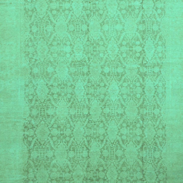 Machine Washable Oriental Turquoise Traditional Area Rugs, wshabs2455turq