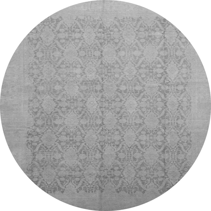 Round Oriental Gray Traditional Rug, abs2455gry