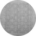 Round Oriental Gray Traditional Rug, abs2455gry