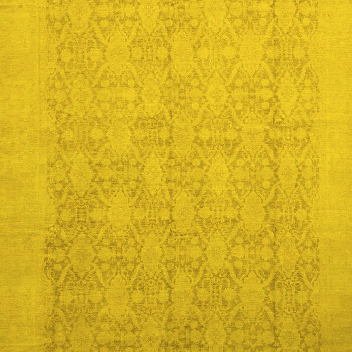 Machine Washable Oriental Yellow Traditional Rug, wshabs2455yw