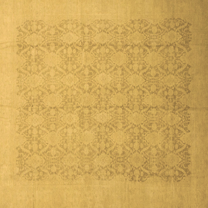 Square Machine Washable Oriental Brown Traditional Rug, wshabs2455brn