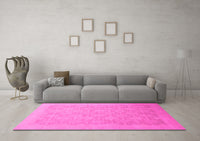 Machine Washable Oriental Pink Traditional Rug, wshabs2455pnk