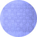 Round Oriental Blue Traditional Rug, abs2455blu