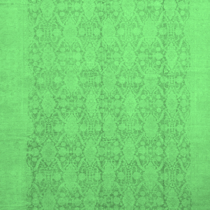 Machine Washable Oriental Emerald Green Traditional Area Rugs, wshabs2455emgrn