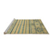 Sideview of Machine Washable Abstract Brass Green Rug, wshabs2456