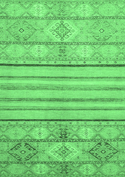 Abstract Emerald Green Modern Rug, abs2456emgrn