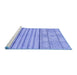 Sideview of Machine Washable Abstract Blue Modern Rug, wshabs2456blu