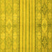 Square Abstract Yellow Modern Rug, abs2456yw