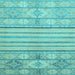 Square Abstract Light Blue Modern Rug, abs2456lblu