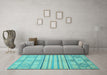 Machine Washable Abstract Light Blue Modern Rug in a Living Room, wshabs2456lblu