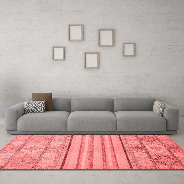 Modern Red Washable Rugs