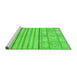 Sideview of Machine Washable Abstract Green Modern Area Rugs, wshabs2456grn