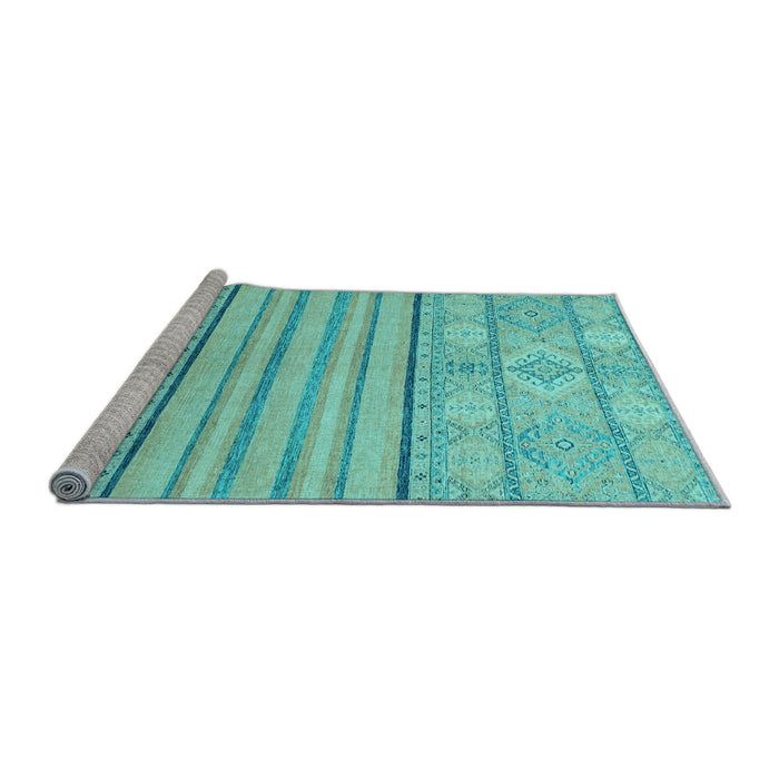 Sideview of Machine Washable Abstract Light Blue Modern Rug, wshabs2456lblu