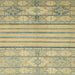 Square Machine Washable Abstract Brass Green Rug, wshabs2456