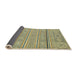 Sideview of Abstract Dark Green Modern Rug, abs2457