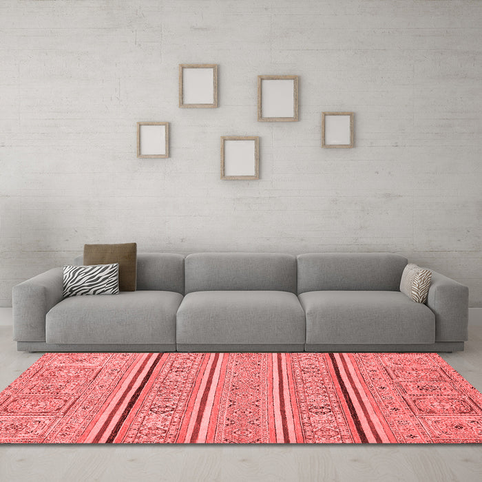 Modern Red Washable Rugs