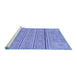 Sideview of Machine Washable Abstract Blue Modern Rug, wshabs2457blu