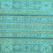 Square Abstract Light Blue Modern Rug, abs2457lblu