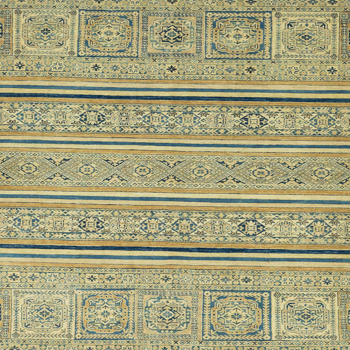 Square Abstract Dark Green Modern Rug, abs2457