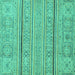 Square Abstract Turquoise Modern Rug, abs2457turq