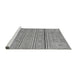 Sideview of Machine Washable Abstract Gray Modern Rug, wshabs2457gry