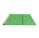 Sideview of Machine Washable Abstract Emerald Green Modern Area Rugs, wshabs2457emgrn