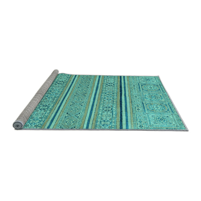 Sideview of Machine Washable Abstract Light Blue Modern Rug, wshabs2457lblu