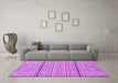 Machine Washable Abstract Purple Modern Area Rugs in a Living Room, wshabs2457pur