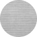 Round Solid Gray Modern Rug, abs2458gry