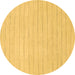 Round Solid Brown Modern Rug, abs2458brn