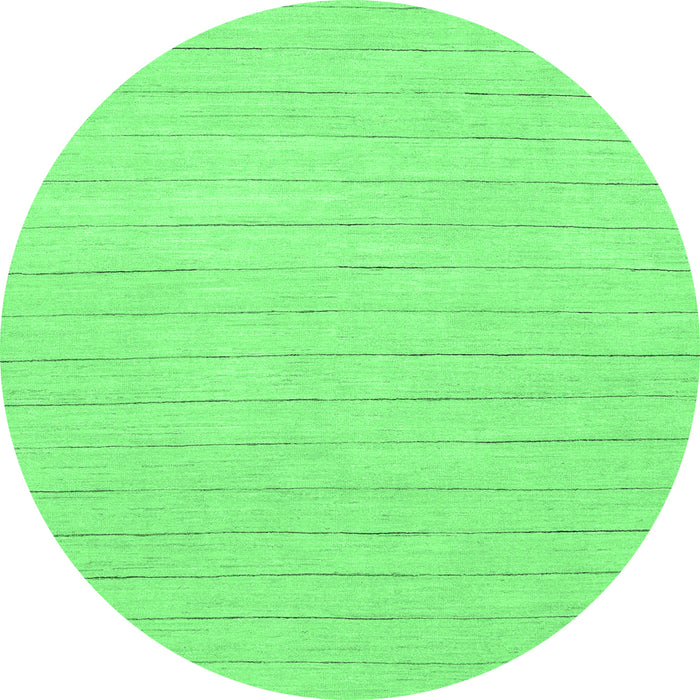 Round Solid Emerald Green Modern Rug, abs2458emgrn