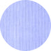 Round Solid Blue Modern Rug, abs2458blu