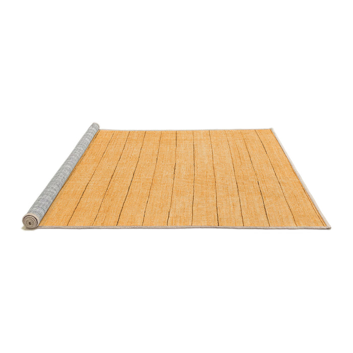 Sideview of Machine Washable Solid Orange Modern Area Rugs, wshabs2458org