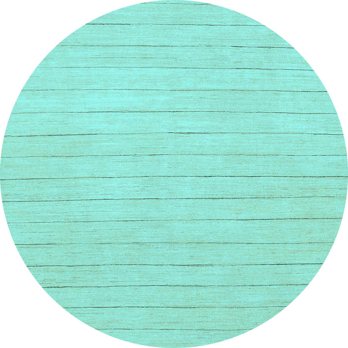 Round Solid Light Blue Modern Rug, abs2458lblu