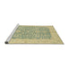 Sideview of Machine Washable Abstract Brown Gold Rug, wshabs2459