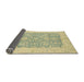 Sideview of Abstract Brown Gold Oriental Rug, abs2459