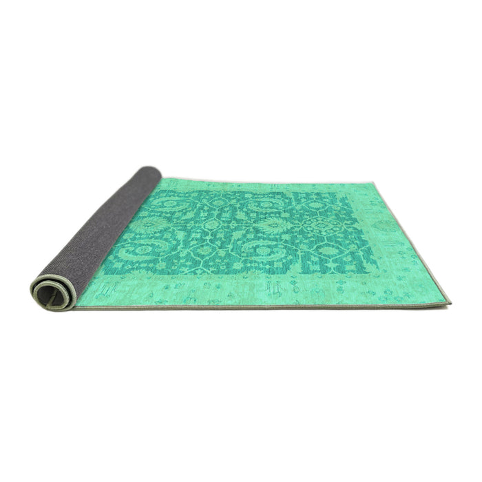 Sideview of Oriental Turquoise Traditional Rug, abs2459turq