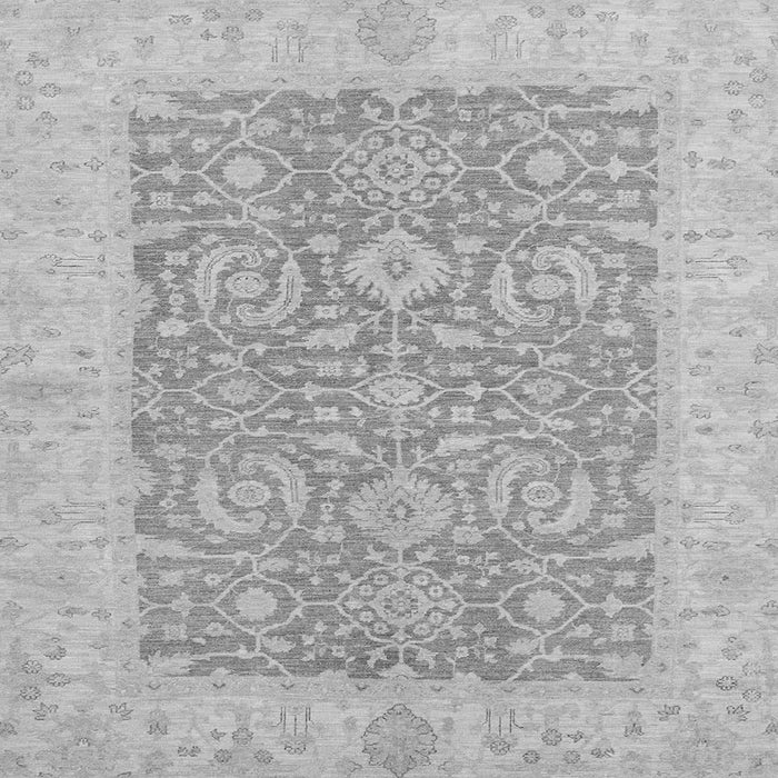 Square Machine Washable Oriental Gray Traditional Rug, wshabs2459gry