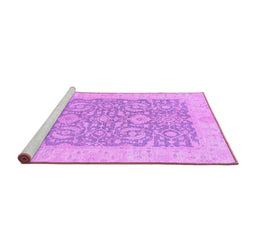 Sideview of Machine Washable Oriental Purple Traditional Area Rugs, wshabs2459pur