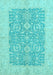 Machine Washable Oriental Light Blue Traditional Rug, wshabs2459lblu