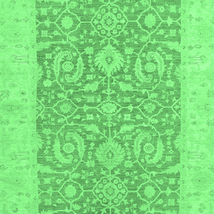 Machine Washable Oriental Emerald Green Traditional Area Rugs, wshabs2459emgrn