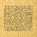 Square Oriental Brown Traditional Rug, abs2459brn