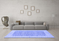 Machine Washable Oriental Blue Traditional Rug, wshabs2459blu