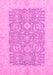 Machine Washable Oriental Pink Traditional Rug, wshabs2459pnk