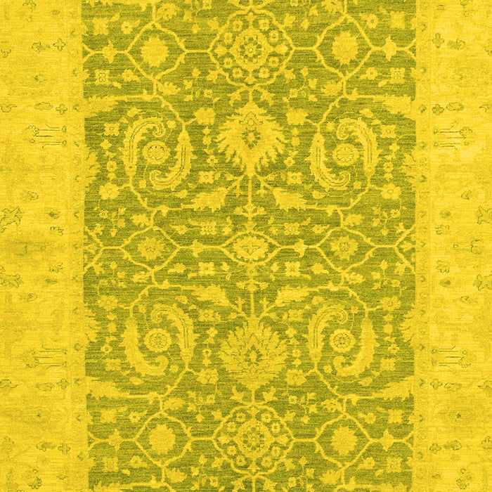 Machine Washable Oriental Yellow Traditional Rug, wshabs2459yw