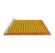 Sideview of Machine Washable Abstract Yellow Modern Rug, wshabs245yw