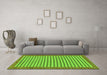 Machine Washable Abstract Green Modern Area Rugs in a Living Room,, wshabs245grn