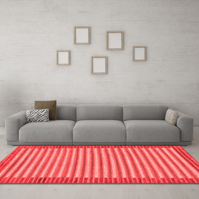 Modern Red Washable Rugs