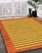 Abstract Orange Red Modern Rug in Family Room, abs245