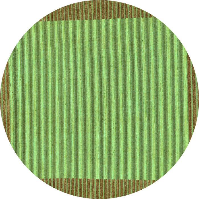 Round Abstract Turquoise Modern Rug, abs245turq